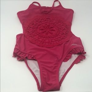 Bebe Crochet Applique Monokini for Girls